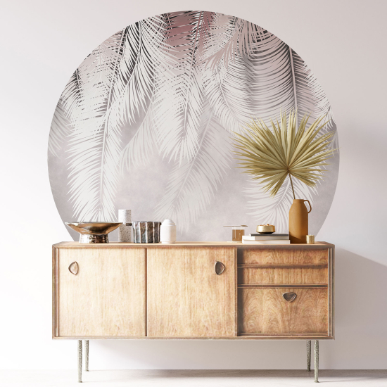 Vinilo Adhesivo Decorativo Redondo - Motivo botánico
