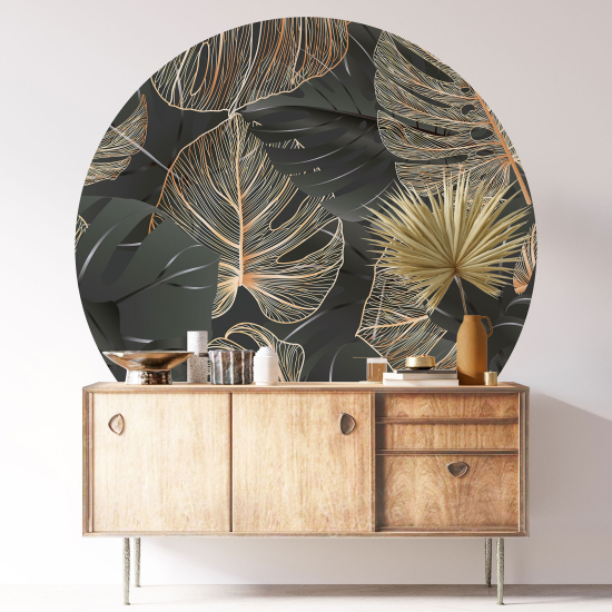 Vinilo Adhesivo Decorativo Redondo - Motivo botánico