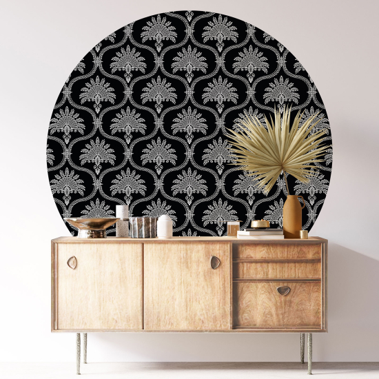 Vinilo Adhesivo Decorativo Redondo - Motivo damasco