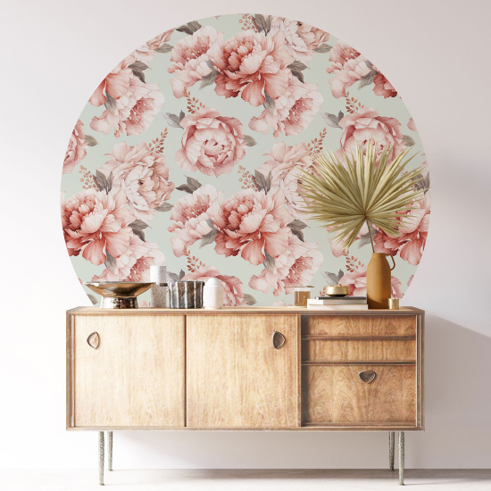 Vinilo Adhesivo Decorativo Redondo - Motivo floral