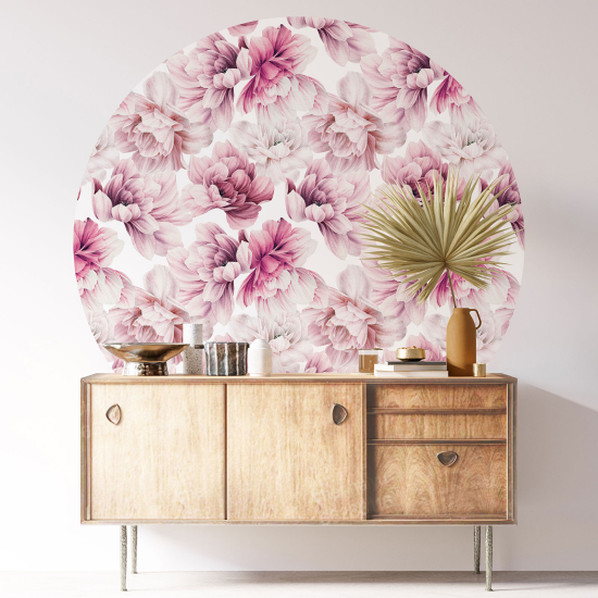 Vinilo Adhesivo Decorativo Redondo - Motivo floral