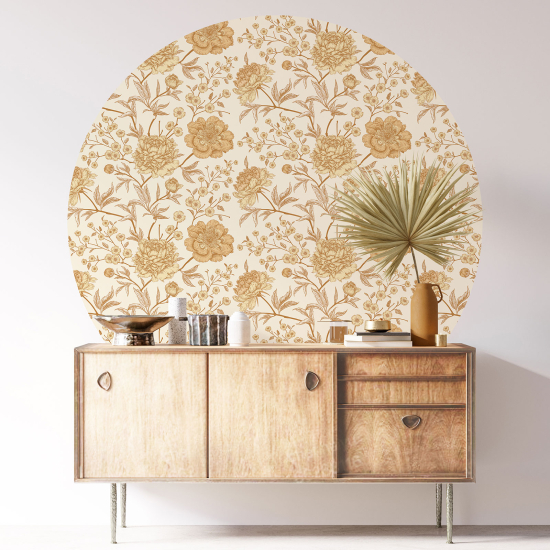 Vinilo Adhesivo Decorativo Redondo - Motivo floral