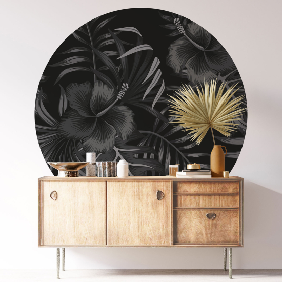 Vinilo Adhesivo Decorativo Redondo - Motivo floral