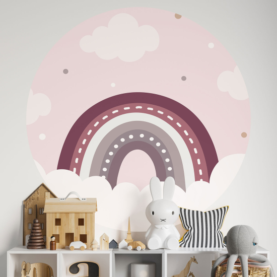 Vinilo Adhesivo Decorativo Redondo para niños - Infantiles - Arcoíris