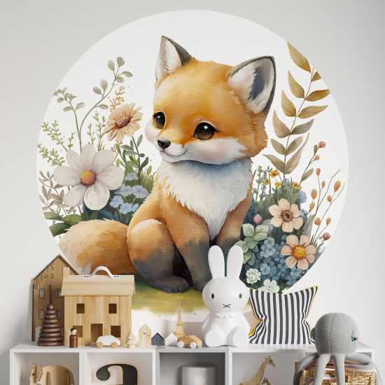 Vinilo Adhesivo Decorativo Redondo para niños - Infantiles - Bebé Zorro