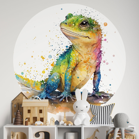 Vinilo Adhesivo Decorativo Redondo para niños - Infantiles - Lagarto