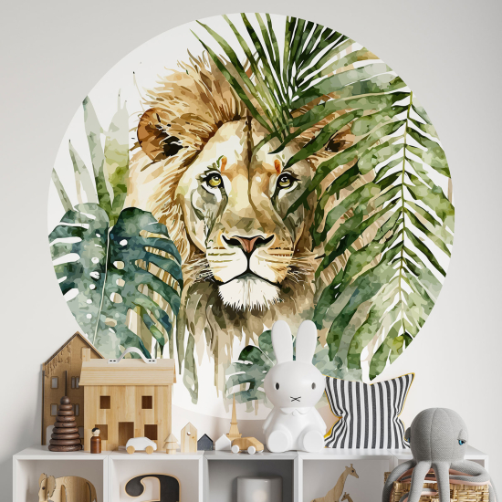 Vinilo Adhesivo Decorativo Redondo para niños - Infantiles - León
