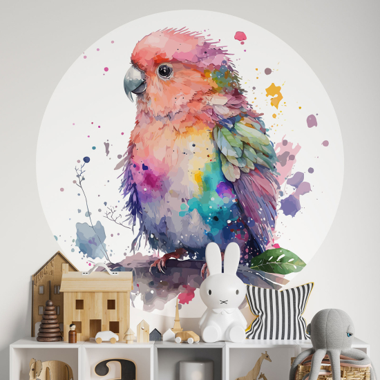 Vinilo Adhesivo Decorativo Redondo para niños - Infantiles - Loro