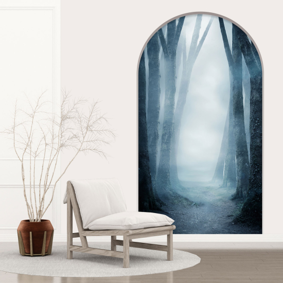 Vinilo Adhesivo Decorativo trampantojo 3D - Camino Bosque
