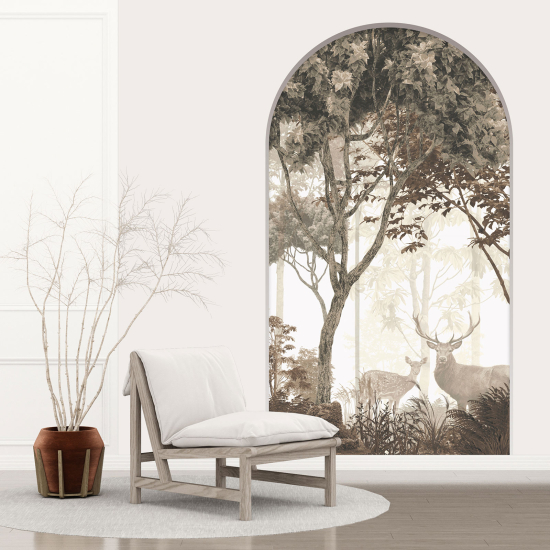 Vinilo Adhesivo Decorativo trampantojo 3D - Ciervos