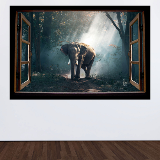 Vinilo Adhesivo Decorativo trampantojo 3D - Elefante