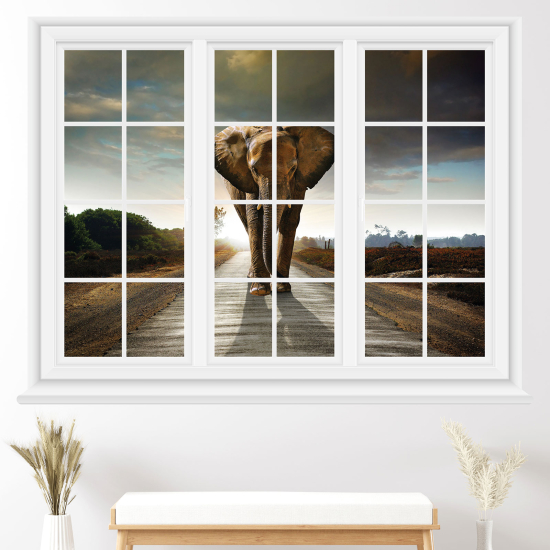 Vinilo Adhesivo Decorativo trampantojo 3D - Elefante