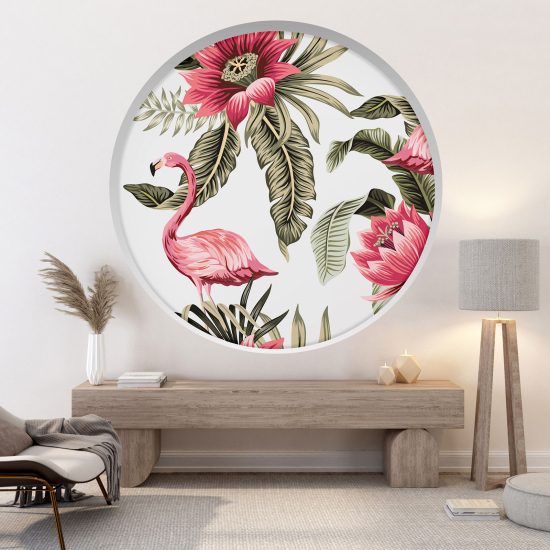 Vinilo Adhesivo Decorativo trampantojo 3D - Flamenco rosa