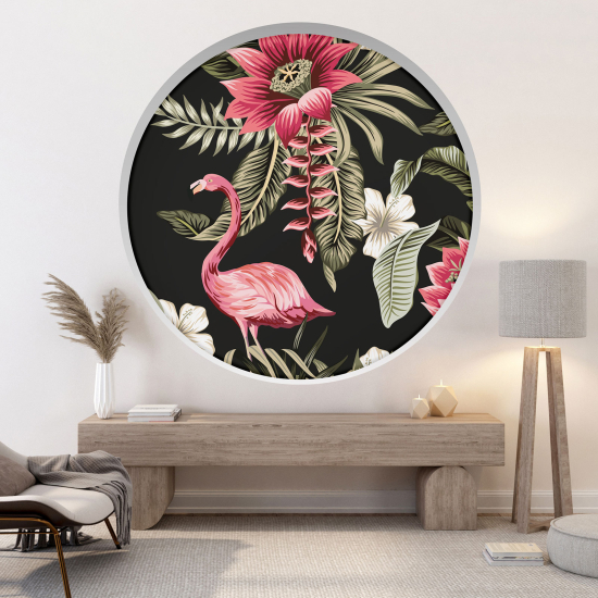 Vinilo Adhesivo Decorativo trampantojo 3D - Flamenco rosa