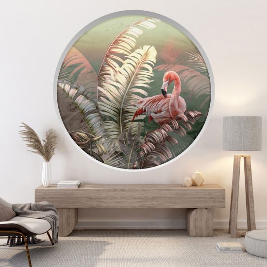 Vinilo Adhesivo Decorativo trampantojo 3D - Flamenco rosa