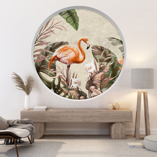 Vinilo Adhesivo Decorativo trampantojo 3D - Flamenco rosa