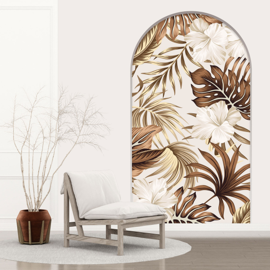 Vinilo Adhesivo Decorativo trampantojo 3D - Hojas de Hibisco