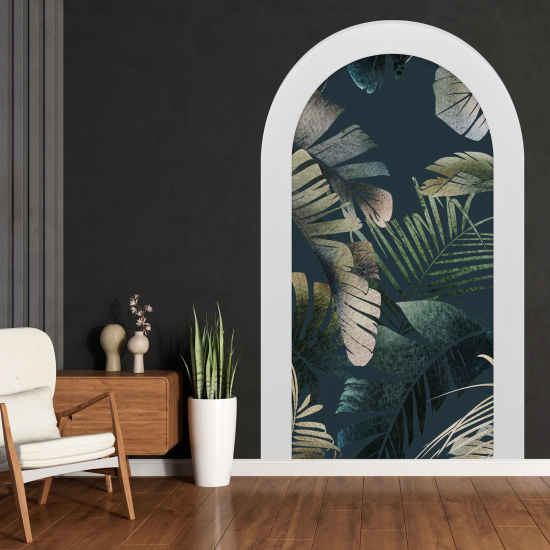 Vinilo Adhesivo Decorativo trampantojo 3D - Hojas Tropicales