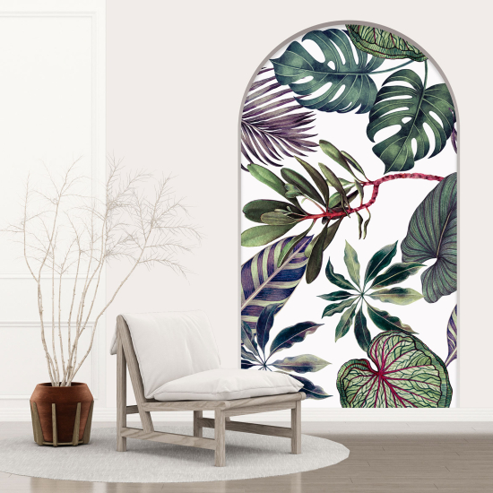 Vinilo Adhesivo Decorativo trampantojo 3D - Hojas Tropicales