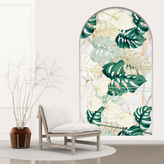 Vinilo Adhesivo Decorativo trampantojo 3D - Hojas Tropicales