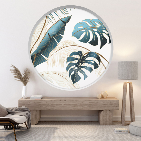 Vinilo Adhesivo Decorativo trampantojo 3D - Hojas tropicales