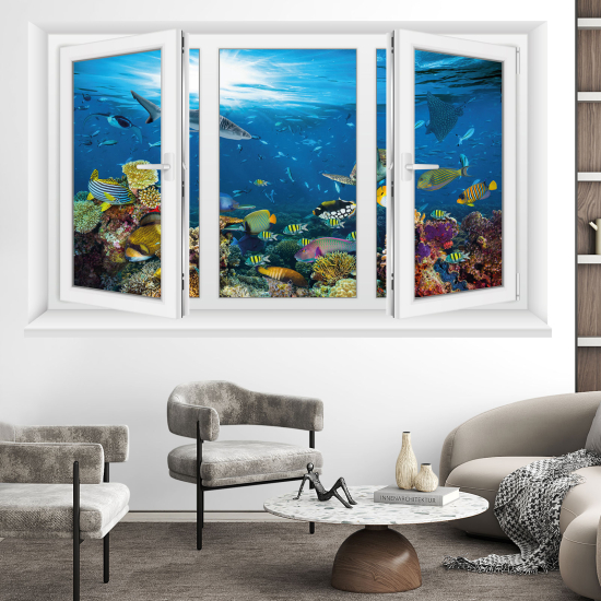 Vinilo Adhesivo Decorativo trampantojo 3D - Océano