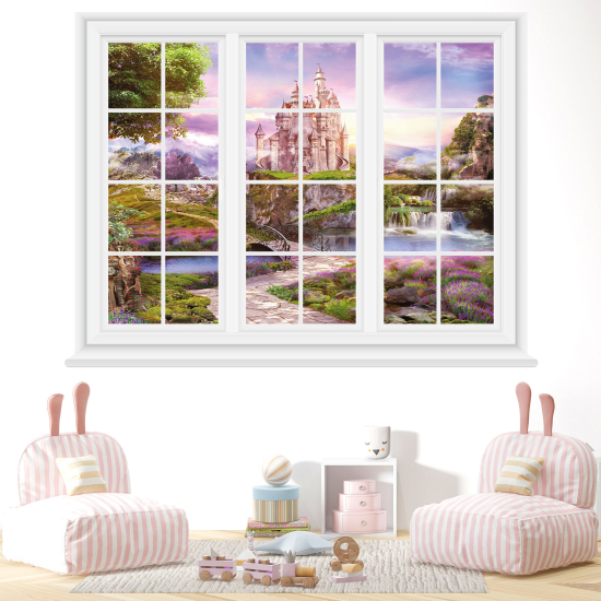 Vinilo Adhesivo Decorativo trampantojo 3D para niños - Infantil - Castillo