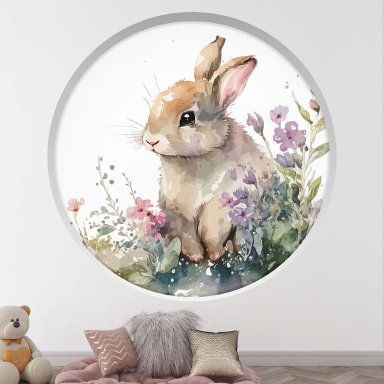 Vinilo Adhesivo Decorativo trampantojo 3D para niños - Infantil - Conejo