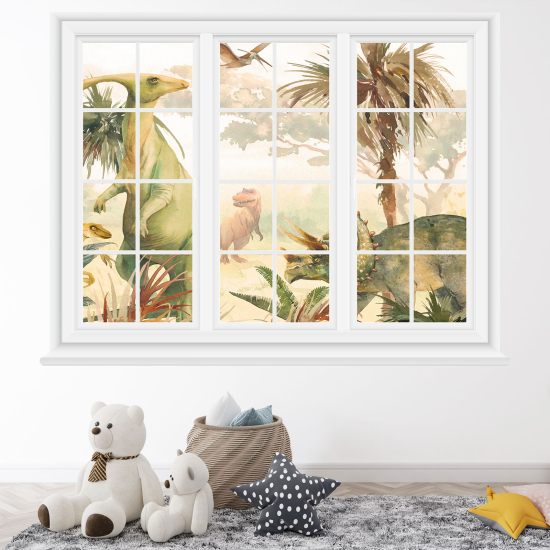 Vinilo Adhesivo Decorativo trampantojo 3D para niños - Infantil - Dinosaurios