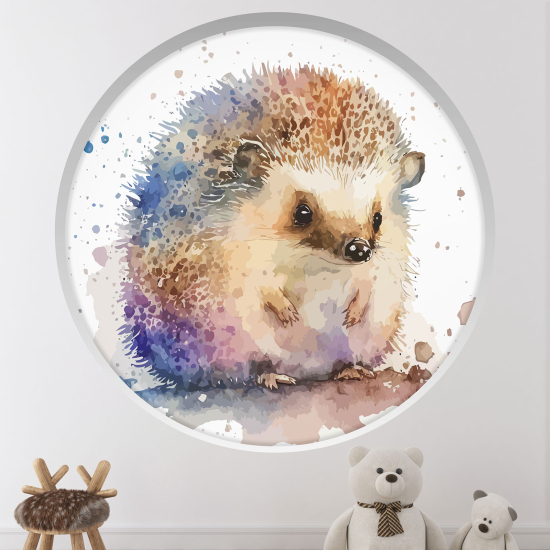 Vinilo Adhesivo Decorativo trampantojo 3D para niños - Infantil - Erizo