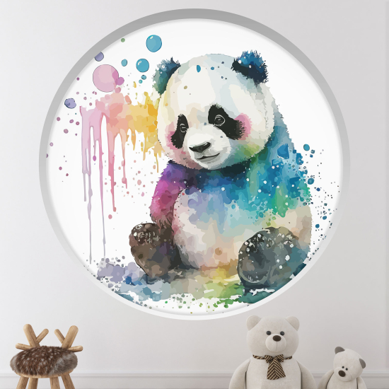 Vinilo Adhesivo Decorativo trampantojo 3D para niños - Infantil - Panda