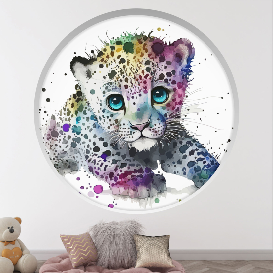 Vinilo Adhesivo Decorativo trampantojo 3D para niños - Infantil - Tigre