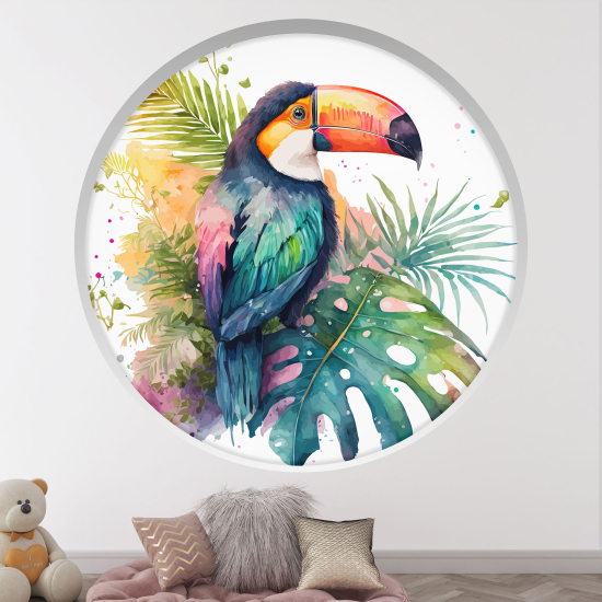 Vinilo Adhesivo Decorativo trampantojo 3D para niños - Infantil - Tucán