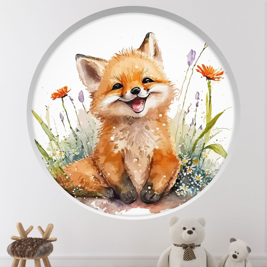 Vinilo Adhesivo Decorativo trampantojo 3D para niños - Infantil - Zorro