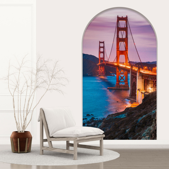 Vinilo Adhesivo Decorativo trampantojo 3D - Puerta Dorada