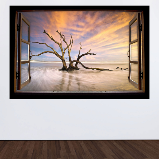 Vinilo Adhesivo Decorativo trampantojo 3D - Vista al lago