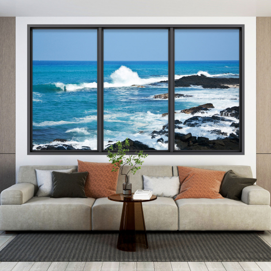 Vinilo Adhesivo Decorativo trampantojo 3D - Vista al Mar