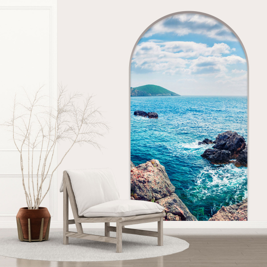 Vinilo Adhesivo Decorativo trampantojo 3D - Vista al Mar