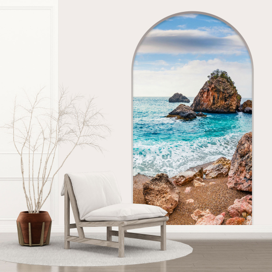 Vinilo Adhesivo Decorativo trampantojo 3D - Vista al Mar