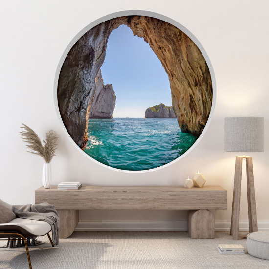 Vinilo Adhesivo Decorativo trampantojo 3D - Vista al mar