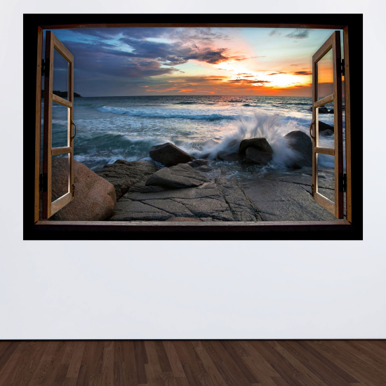 Vinilo Adhesivo Decorativo trampantojo 3D - Vista al mar