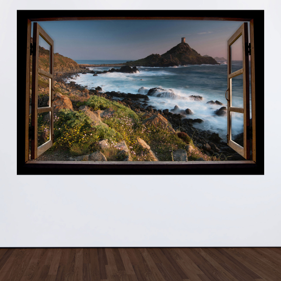 Vinilo Adhesivo Decorativo trampantojo 3D - Vista al mar