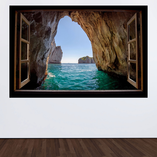Vinilo Adhesivo Decorativo trampantojo 3D - Vista al mar
