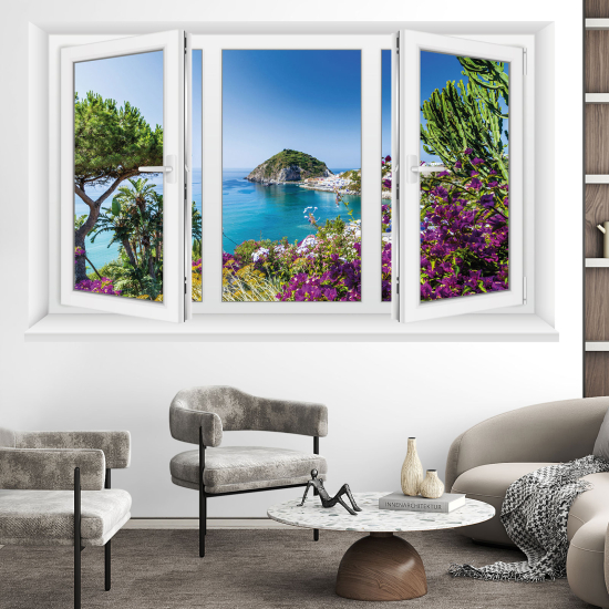 Vinilo Adhesivo Decorativo trampantojo 3D - Vista al mar