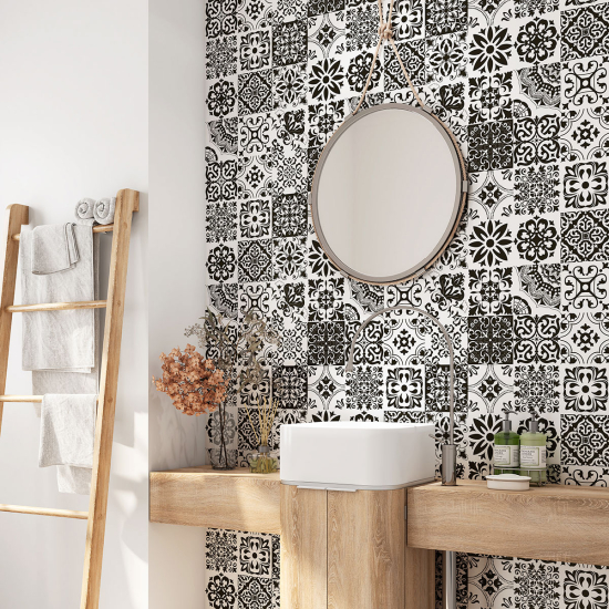 Vinilo Adhesivo para baño - Baldosas de cemento
