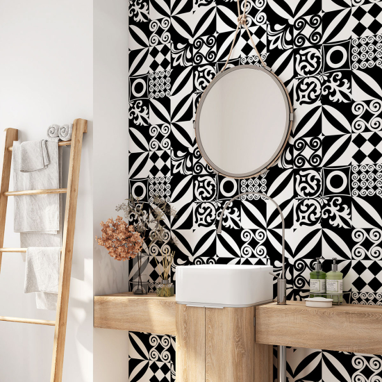 Vinilo Adhesivo para baño - Baldosas de cemento