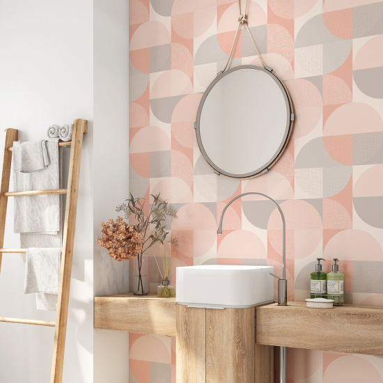 Vinilo Adhesivo para baño - Motivo geométrico