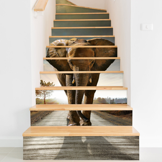 Vinilo Adhesivo para escaleras - Elefante