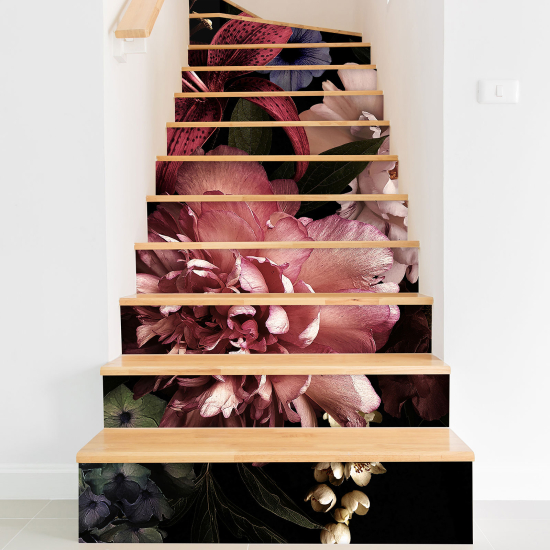 Vinilo Adhesivo para escaleras - Flores