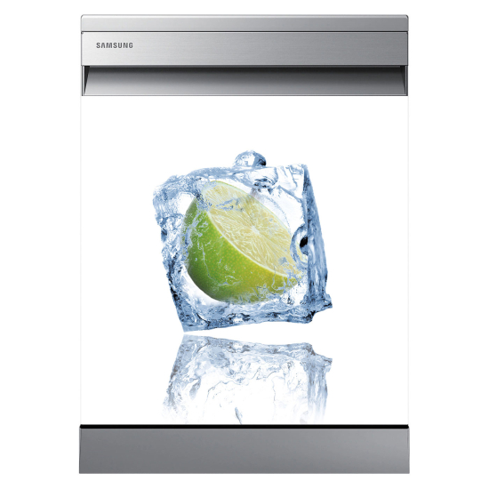 Vinilo Adhesivo para lavavajillas - Cubito de hielo de lima